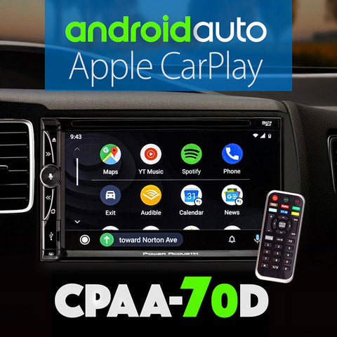 Wholesale-Power Acoustik PTVCPAA70D - 2-Din 7" DVD/ApplePlay/Android/Bluetooth/USB Car Receiver-Car Receiver-Electro Vision Inc