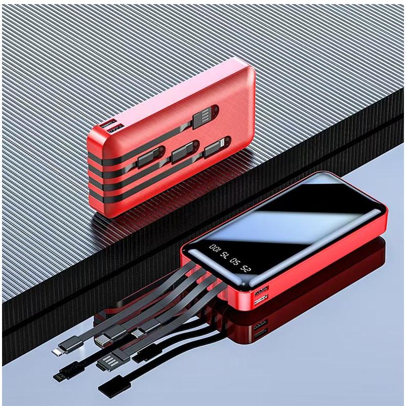 Wholesale-Power Bank PB-112 Lightweight Power Bank with Super Fast Charging 20,000 mAh 4-in-1 and Dual USB Ports-Power Adapter-Electro Vision Inc
