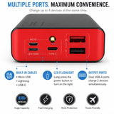 Wholesale-Power Bank PB-116 Dual USB LED Display 30000mAh-Power Bank-Electro Vision Inc
