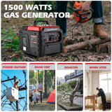 Wholesale-PowerSmart 1500W Gas Inverter Generator with Recoil Start: Portable & Quiet Solution for Camping & Home-Electro Vision Inc