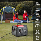 Wholesale-PowerSmart 1500W Gas Inverter Generator with Recoil Start: Portable & Quiet Solution for Camping & Home-Electro Vision Inc