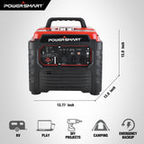 Wholesale-PowerSmart 1500W Gas Inverter Generator with Recoil Start: Portable & Quiet Solution for Camping & Home-Electro Vision Inc