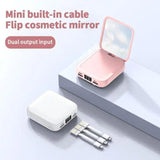 Wholesale-Powerbank - 10,000mAh - with Mirror and Built In Cables-Power Bank-Electro Vision Inc