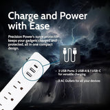 Wholesale-Precision Power 3PUSB PPI 3 Prong Surge Protector w/ USB-Surge Protector-Electro Vision Inc