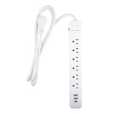 Wholesale-Precision Power 6PUSB Surge Protector/ 2 USB & 1 USB-C 450 Joules-Surge Protector-Electro Vision Inc