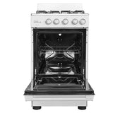 Wholesale-Premium IDEALPOP4120 Gas Stove 4 Burners 20" - White-Gas Stove-Electro Vision Inc