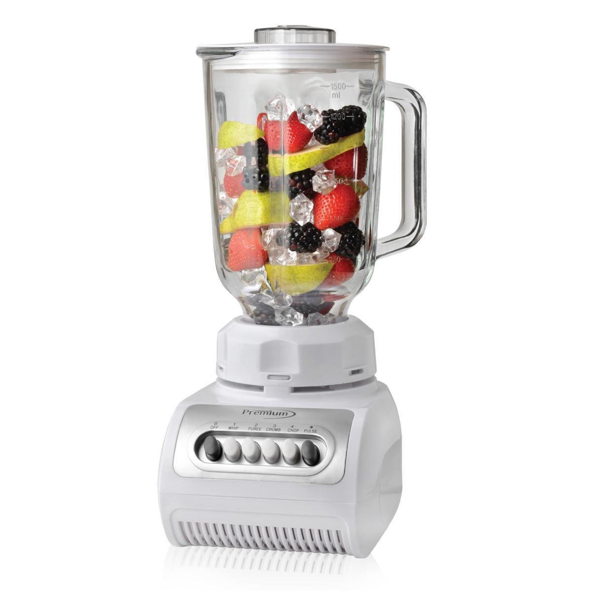 Wholesale-Premium PB324WHT Pulse Blender Glass Jar 4 Speed - White-Food Mixers & Blenders-Electro Vision Inc