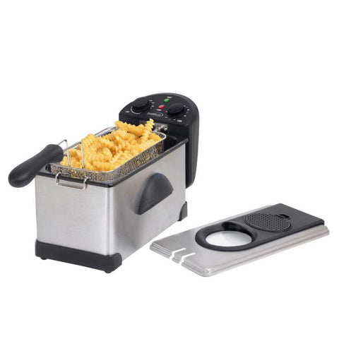 Wholesale-Premium PDF302T Deep Fryer 3L Capacity, Stainless Steel, Adjustable Timer, & Cool-Touch Handles-Deep Fryer-Electro Vision Inc