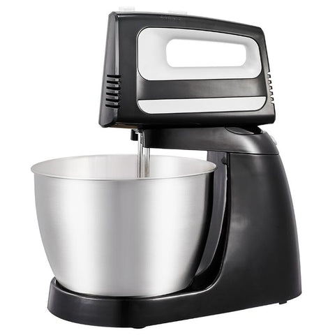 Wholesale-Premium PHSM4007 Electric Hand and Stand Mixer (2-in-1), 5-Speed, 3.5L, Stainless Steel Bowl - Black-Food Mixers & Blenders-Electro Vision Inc
