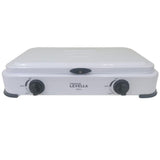 Wholesale-Premium PPS25 Portable Gas Stove 2 Burner - White-Portable Stove-Electro Vision Inc