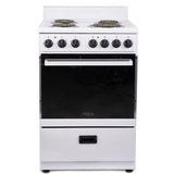 Wholesale-Premium PRE2425GW Electric Stove 24'' - White-Electric Stove-Electro Vision Inc