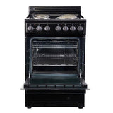 Wholesale-Premium PRE2427GB Electric Stove 24'' - Black-Electric Stove-Electro Vision Inc