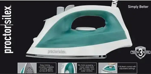 Wholesale-Proctor Silex 17291 Steam Iron Teflon-Iron-Electro Vision Inc