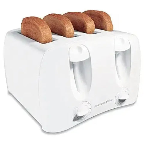 Wholesale-Proctor Silex 24605 Plastic 4-Slice White Cool Touch Wide Slot Toaster-Toaster-Electro Vision Inc