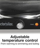 Wholesale-Proctor Silex 34108 Countertop Electric Single Burner - Black-Electric Burner-Electro Vision Inc