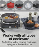 Wholesale-Proctor Silex 34108 Countertop Electric Single Burner - Black-Electric Burner-Electro Vision Inc