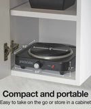 Wholesale-Proctor Silex 34108 Countertop Electric Single Burner - Black-Electric Burner-Electro Vision Inc