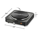 Wholesale-Proctor Silex 34108 Countertop Electric Single Burner - Black-Electric Burner-Electro Vision Inc