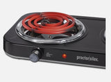 Wholesale-Proctor Silex 34115 Double Burner Cooktop-Electric Burner-Electro Vision Inc