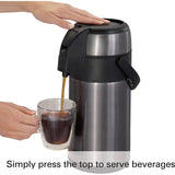 Wholesale-Proctor Silex 40410 Thermal Airpot Hot Coffee/Cold Beverage Dispenser 2.5L-Coffee Dispenser-Electro Vision Inc