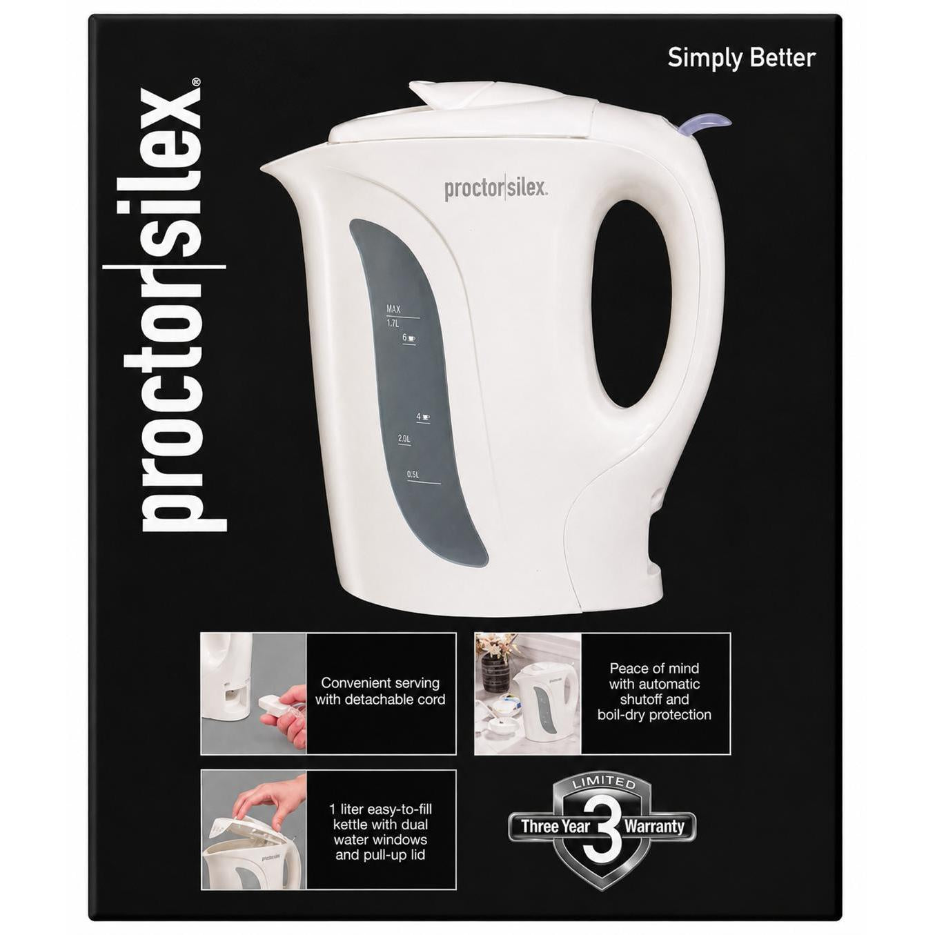 Wholesale-Proctor Silex K2070 Electric Kettle-Kitchen Appliance-Electro Vision Inc