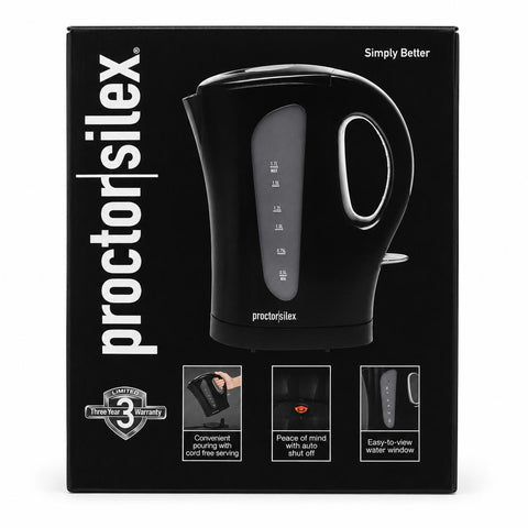 Wholesale-Proctor Silex K2071 Tea Kettle 1L - Black-Tea Kettle-Electro Vision Inc