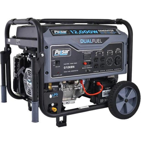 Wholesale-Pulsar G12KBN Dual Fuel Portable Generator 12,000W-Generator-Electro Vision Inc