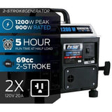 Wholesale-Pulsar PG1202SA Gas Powered Generator 1200W-Generator-Electro Vision Inc