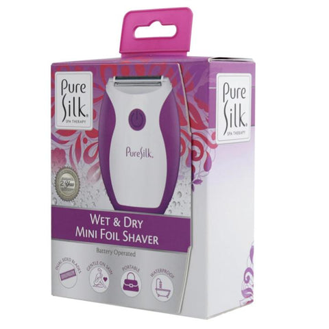 Wholesale-Puresilk CPF16002PUR Wet/Dry Mini Shaver Foil - White W/Purple-Shaver-Electro Vision Inc