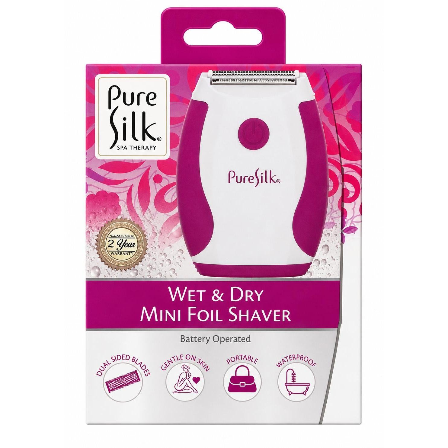 Wholesale-Puresilk CPF16002PUR Wet/Dry Mini Shaver Foil - White W/Purple-Shaver-Electro Vision Inc