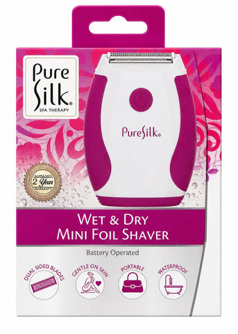 Wholesale-Puresilk CPF16002PUR Wet/Dry Mini Shaver Foil - White W/Purple-Shaver-Electro Vision Inc
