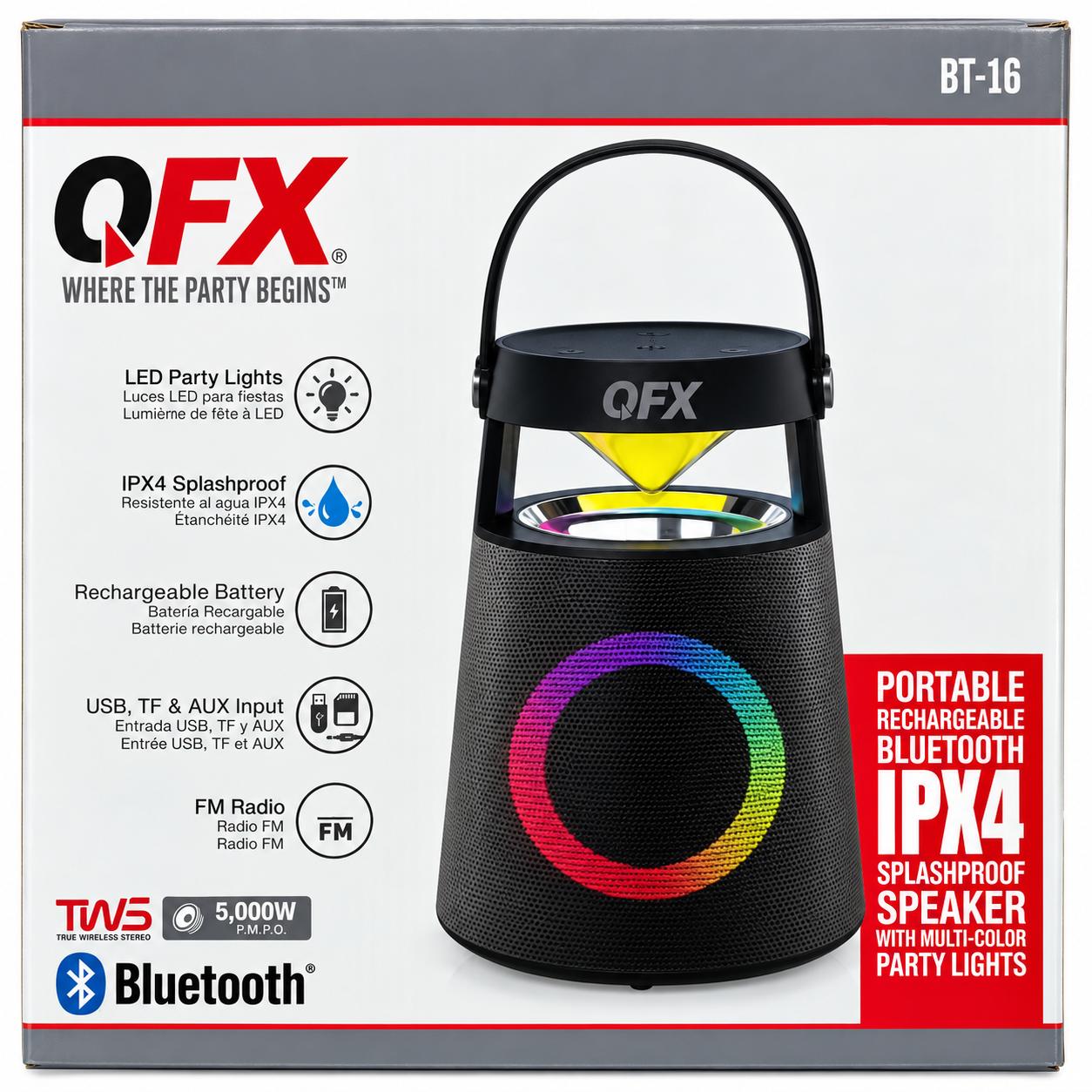 Wholesale-QFX BT16BLK Bluetooth Speaker 3" - Black-Bluetooth Speaker-Electro Vision Inc