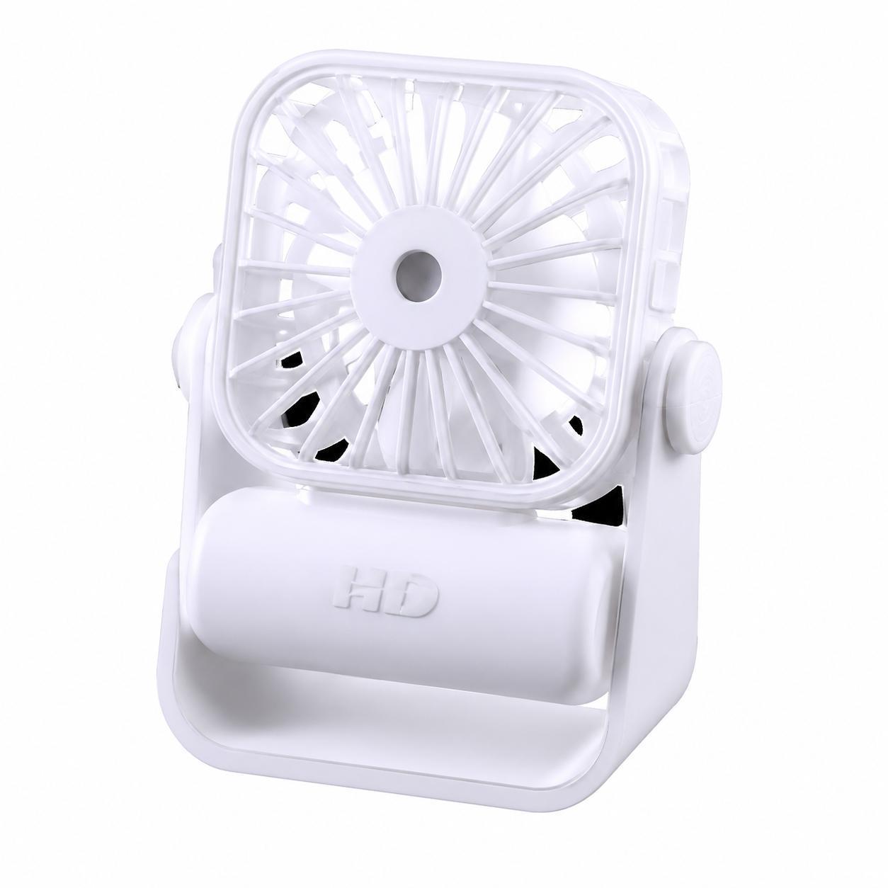 Wholesale-QFX FB03WHT Portable Rechargeable 3-Speed Handheld Mist Cooling Fan-Handheld Fan-Electro Vision Inc