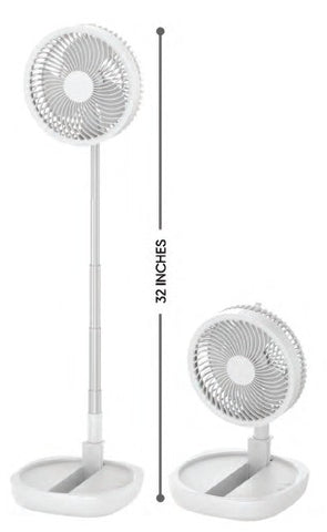 Wholesale-QFX FB84WHT Desktop or Standing Fan with Night Light 3-Speed 8"-Fan-Electro Vision Inc