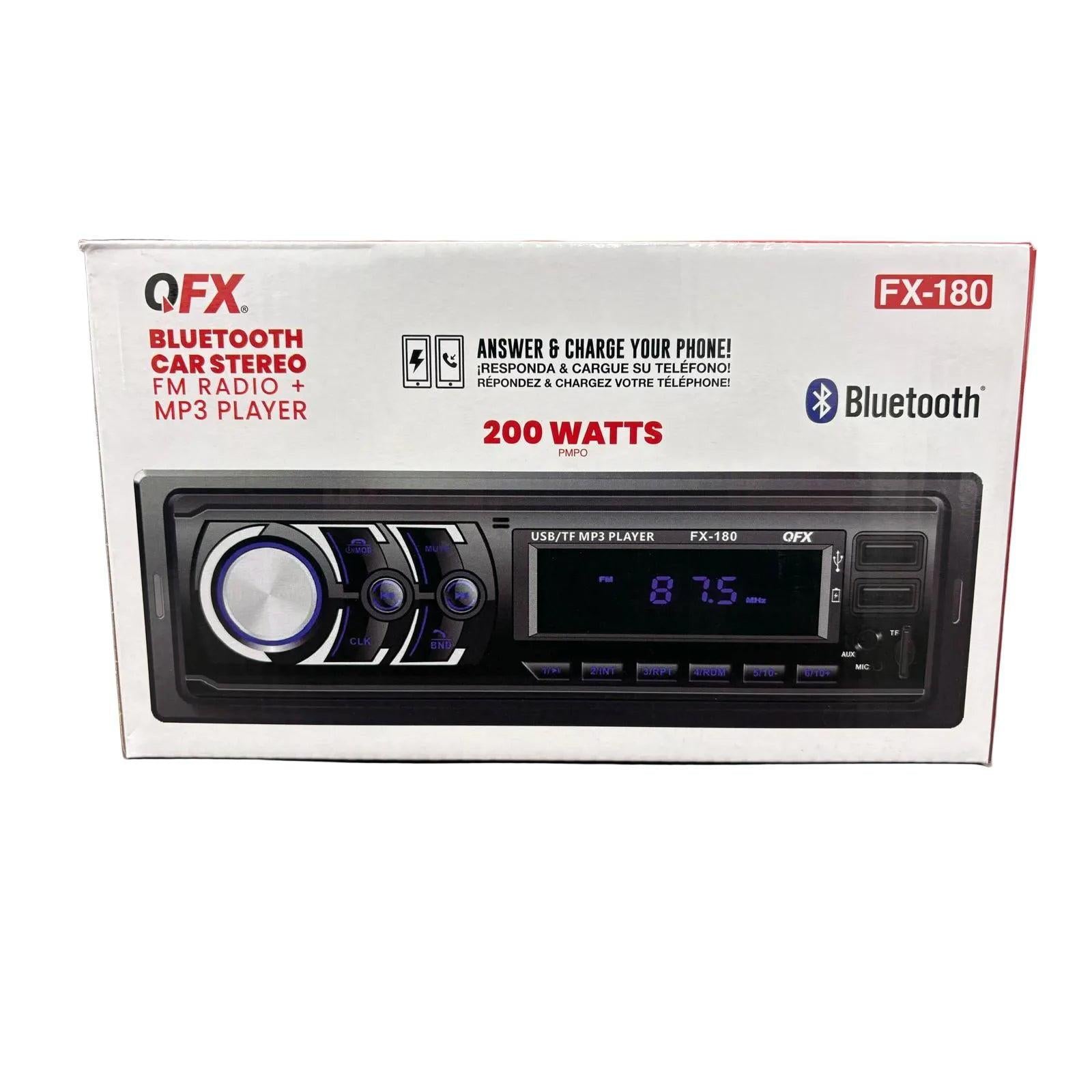 Wholesale-QFX FX180 Bluetooth Car Stereo FM Radio + MP3 Player 200 Watts-Stereo FM-Electro Vision Inc