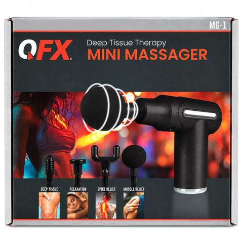 Wholesale-QFX MG1 Mini Massager - Black-Massager-Electro Vision Inc