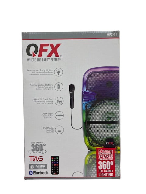 Wholesale-QFX MPX12 Translucent Bluetooth Speaker 12"-Bluetooth Speaker-Electro Vision Inc