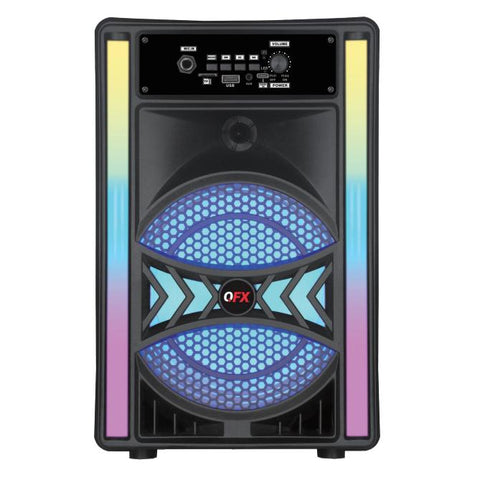 Wholesale-QFX MPX802 Bluetooth Speaker Lights Remote 8"-Bluetooth Speaker-Electro Vision Inc