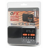 Wholesale-QFX R16BLK Portable Rechargeable Bluetooth Radio-Radio-Electro Vision Inc
