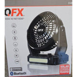 Wholesale-QFX R43 BT speaker with 6" fan, solar-Radios-Electro Vision Inc