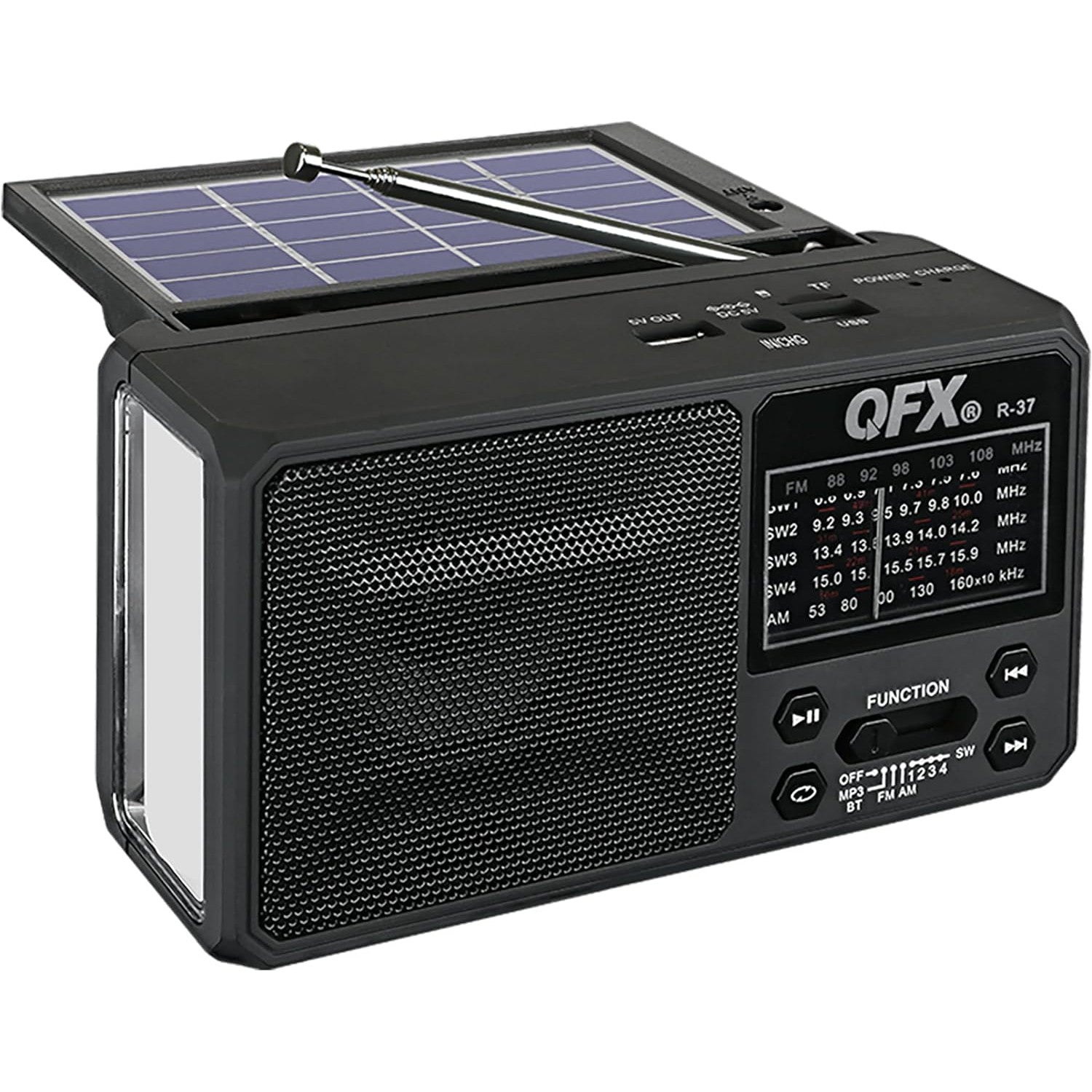 Wholesale-QFX R50 Rechargable 3 Band Solar Radio w/ Bluetooth-Radio-Electro Vision Inc