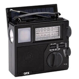 Wholesale-QFX R52 AM/FM/SW Radio w/ Solar Charger and Light-Solar Radio-Electro Vision Inc