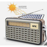 Wholesale-QFX Retro15 Bluetooth Radio / 3-Band Solar Radio-Radio-Electro Vision Inc