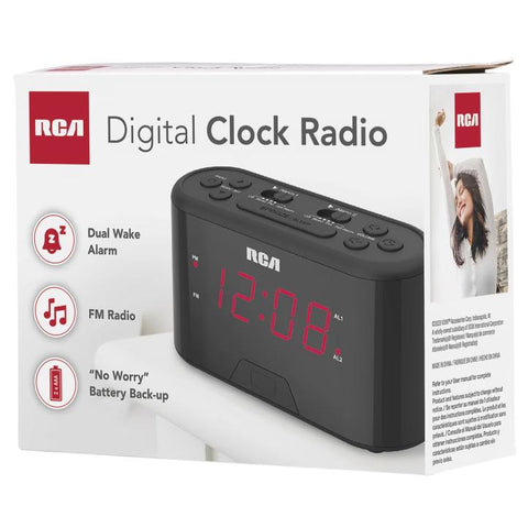 Wholesale-RCA RC551 Digital Radio Alarm Clock-Radio Clock-Electro Vision Inc