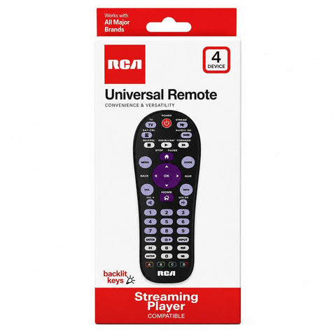Wholesale-RCA RCR414BHE 4-Device Universal Remote Control-Remote-Electro Vision Inc