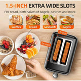 Wholesale-Ramjoy RT120BLK Toaster (2 Slice) - Black-Toaster-Electro Vision Inc