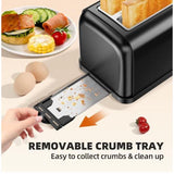 Wholesale-Ramjoy RT120BLK Toaster (2 Slice) - Black-Toaster-Electro Vision Inc
