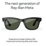Wholesale-Ray-Ban Meta RW4012SBGRN (Gen 2) Wayfarer Smart AI Glasses - Shiny Black-Smart Glasses-Electro Vision Inc