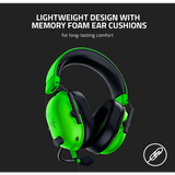 Wholesale-Razer RZ04 BlackShark V2 X Wired Gaming Headset Green-Electro Vision Inc