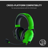 Wholesale-Razer RZ04 BlackShark V2 X Wired Gaming Headset Green-Electro Vision Inc